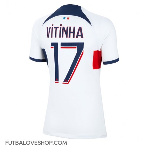 Dres Paris Saint-Germain Vitinha Ferreira #17 Preč pre Ženy 2023-24 Krátky Rukáv